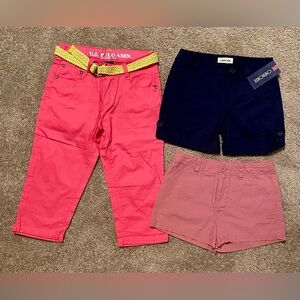 Girls size 8 Polo capri and shorts bundle